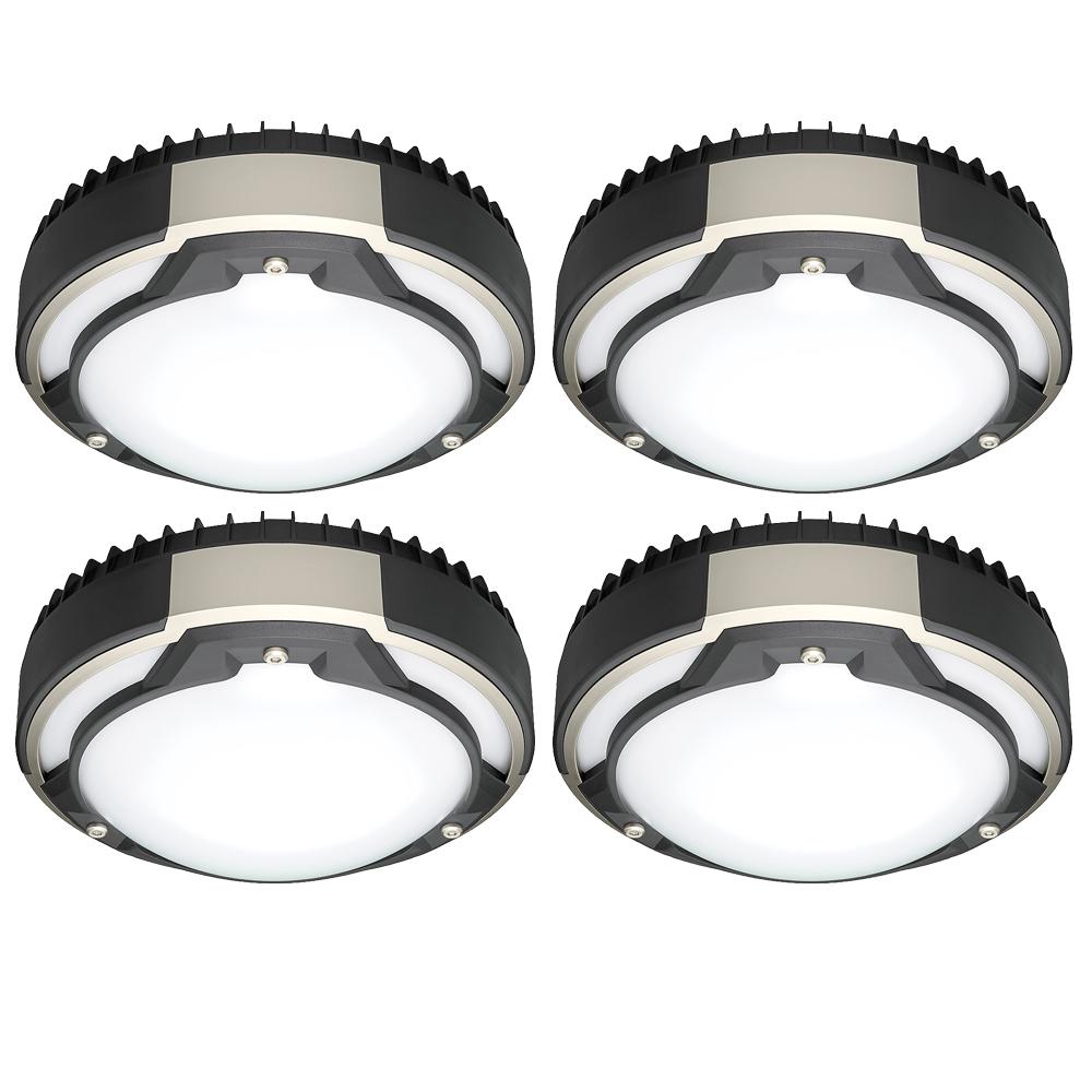 Commercial Electric Spin Light 9 in. HeavyDuty Black Brushed Nickel