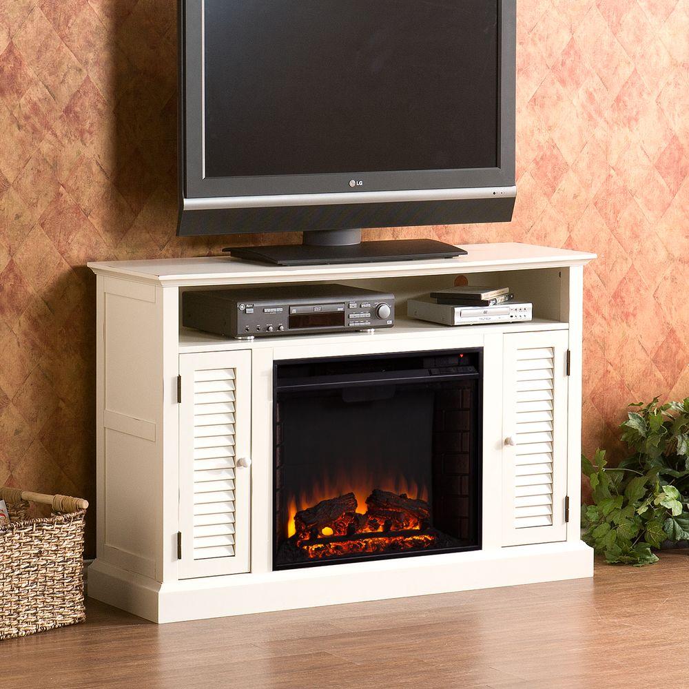 Southern Enterprises Gabriella 48 In Freestanding Media Electric Southern Enterprises Gabriella 48 In Freestanding Media Electric Fireplace Tv Stand Antique White