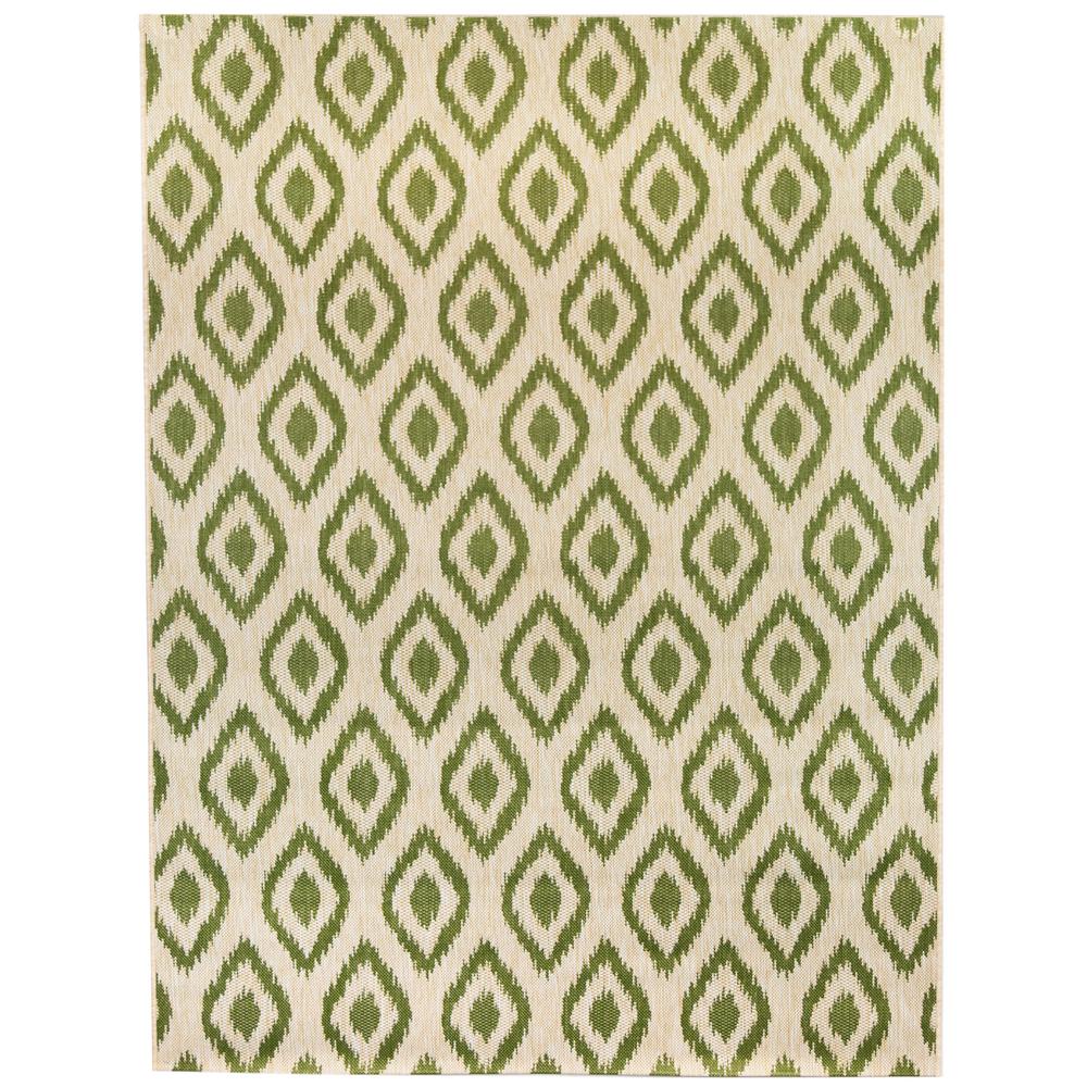 Hampton Bay Ikat Green 5 ft. 3 in. x 7 ft. Indoor/Outdoor Area Rug3002397 The Home Depot