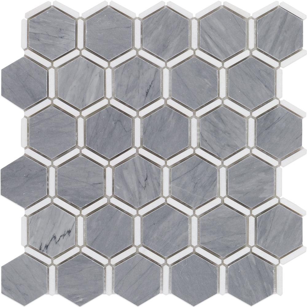 Hexagon Natural Stone Tile The Home Depot Ambrosia Cardiff Gray Thos 12 In X 10 Mm Floor