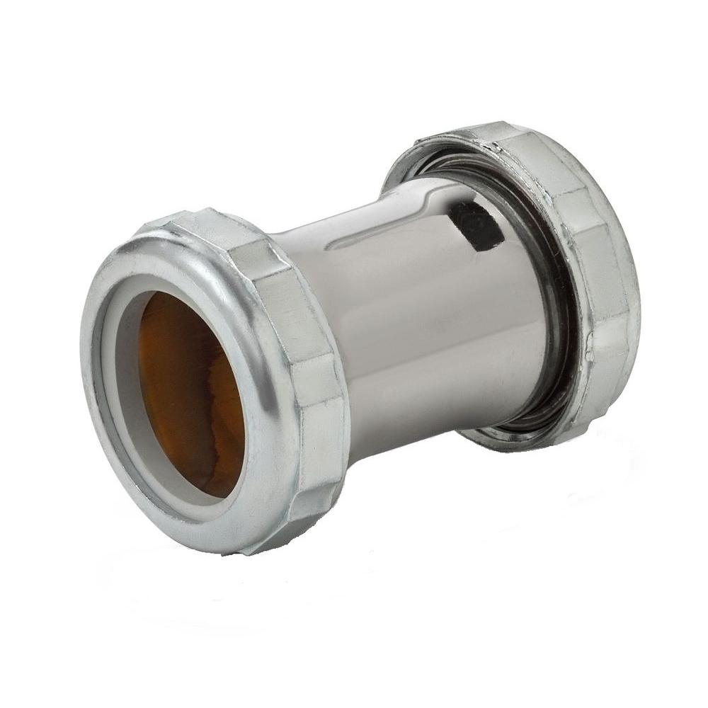 Everbilt 11/4 in. x 2 in. Slip Joint Compression Coupling, Chrome