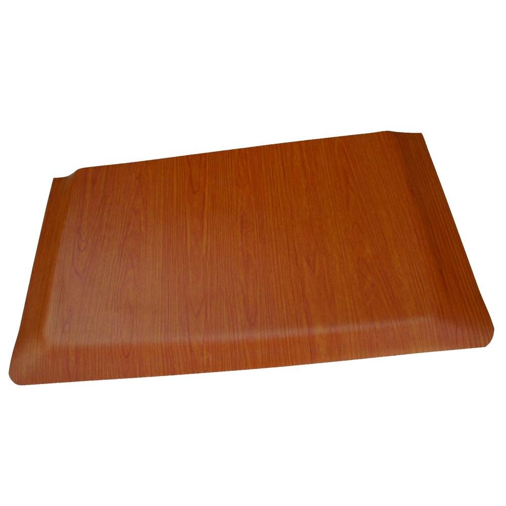 Rhino Anti Fatigue Mats Double Sponge Cherry Wood Grain Surface 24 Double Sponge Cherry Wood Grain Surface