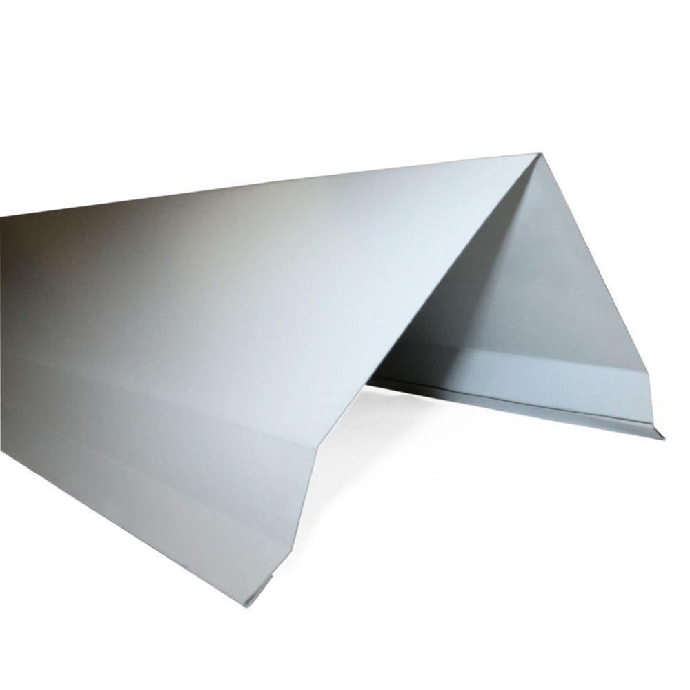6.44 in. x 10 ft. Bone White Galvanized Steel Corner/Gable Eave Flashing31116 The Home Depot