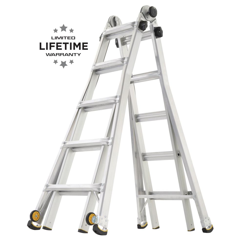 22 Ft Reach Mpx Aluminum Multi Position Ladder With Wheels With 375 Lbs Load Capacity Type Iaa Duty Rating 22 Ft Reach Mpx Aluminum Multi Position Ladder With Wheels With 375 Lbs Load Capacity Type Iaa Duty Rating