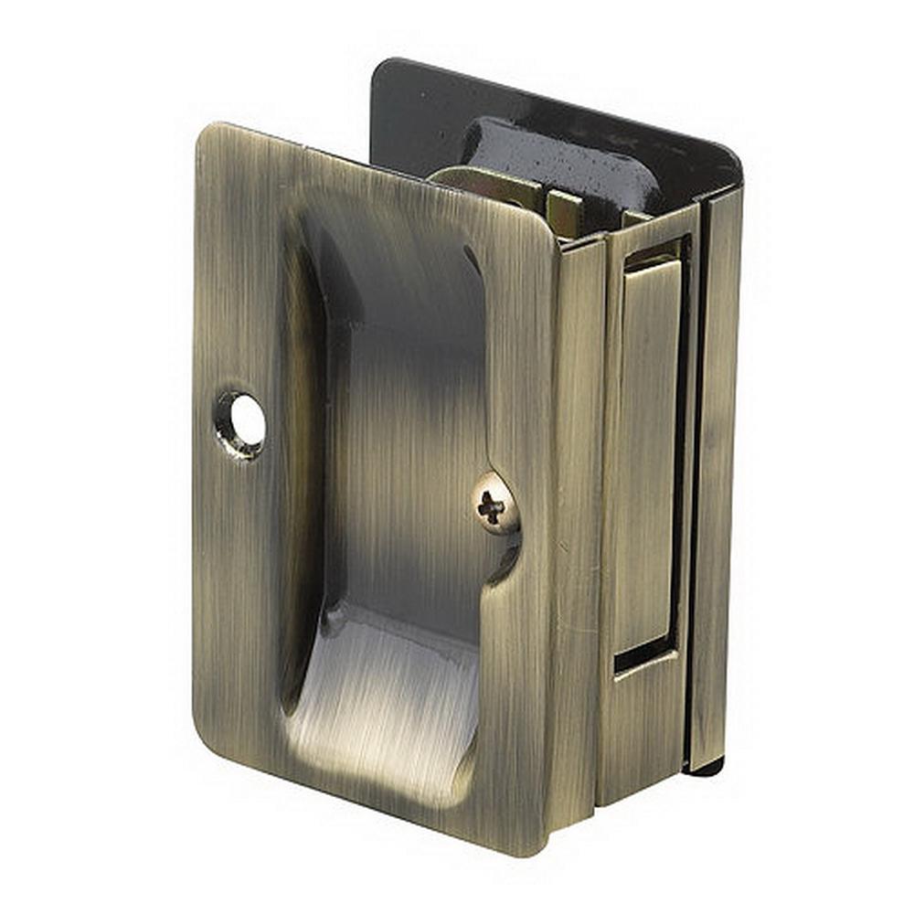 Onward 3 7 32 In Antique Brass Pocket Door Pull With Passage