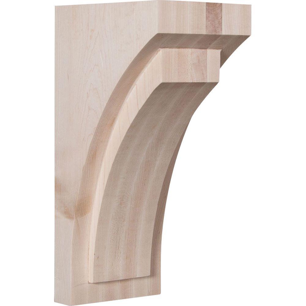 Ekena Millwork CORW03X02X06PAGM 3-Inch W x 1 3//4-Inch D x 6-Inch H Extra Small Acanthus Pilaster Wood Corbel Mahogany