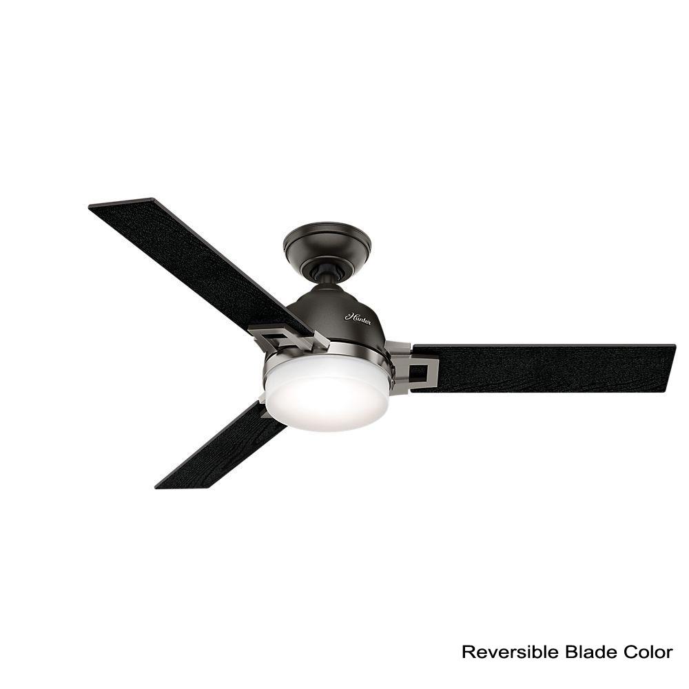 Hunter Leoni 48 In Led Indoor Noble Bronze Ceiling Fan With Light