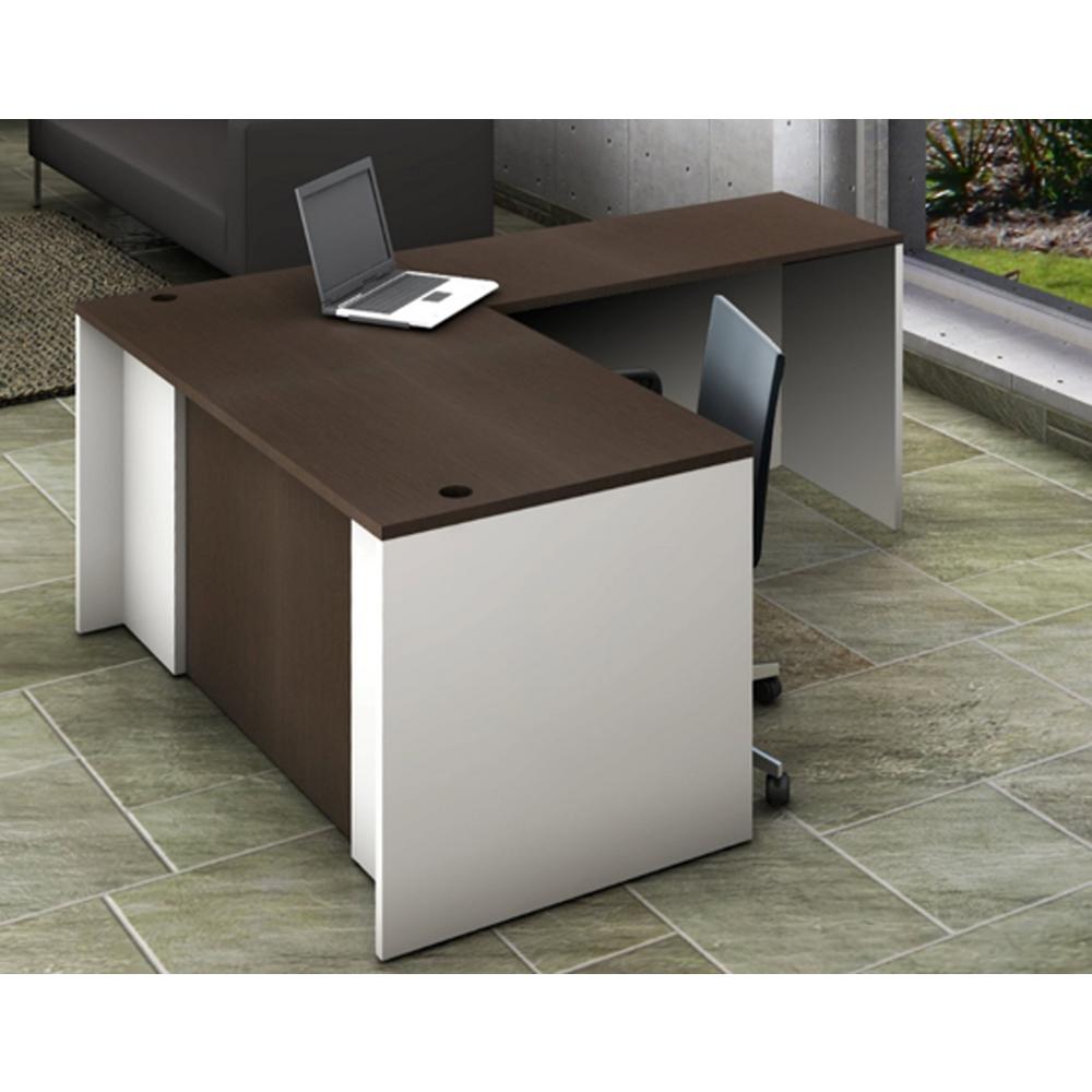 Ofie 2 Piece White Espresso Office Reception Desk Collaboration Ofie 2 Piece White Espresso Office Reception Desk Collaboration Center