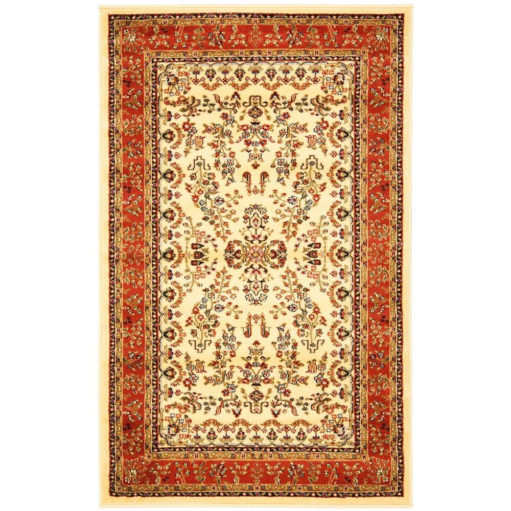 Safavieh Lyndhurst Ivory Rust 3 Ft X 5 Area Rug Lnh331r The Safavieh Lyndhurst Ivory Rust 3 Ft X 5 Area Rug