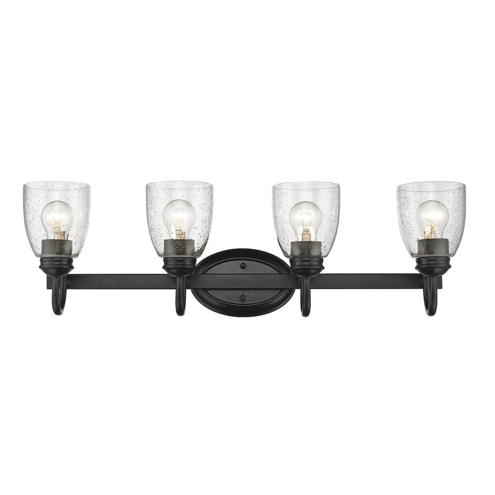 Golden Lighting Parrish 4 Light Black Bath 8001 Ba4 Blk Sd Golden Lighting Parrish 4 Light Black Bath 8001 Ba4 Blk Sd The Home Depot