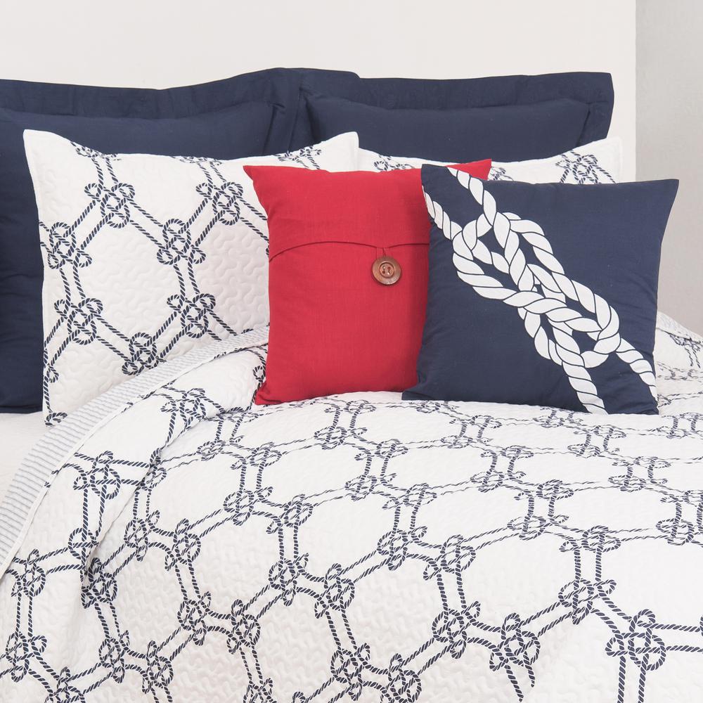 C&F HOME Nautical Ropes Blue Twin Quilt Set 82375.2TSET The Home Depot