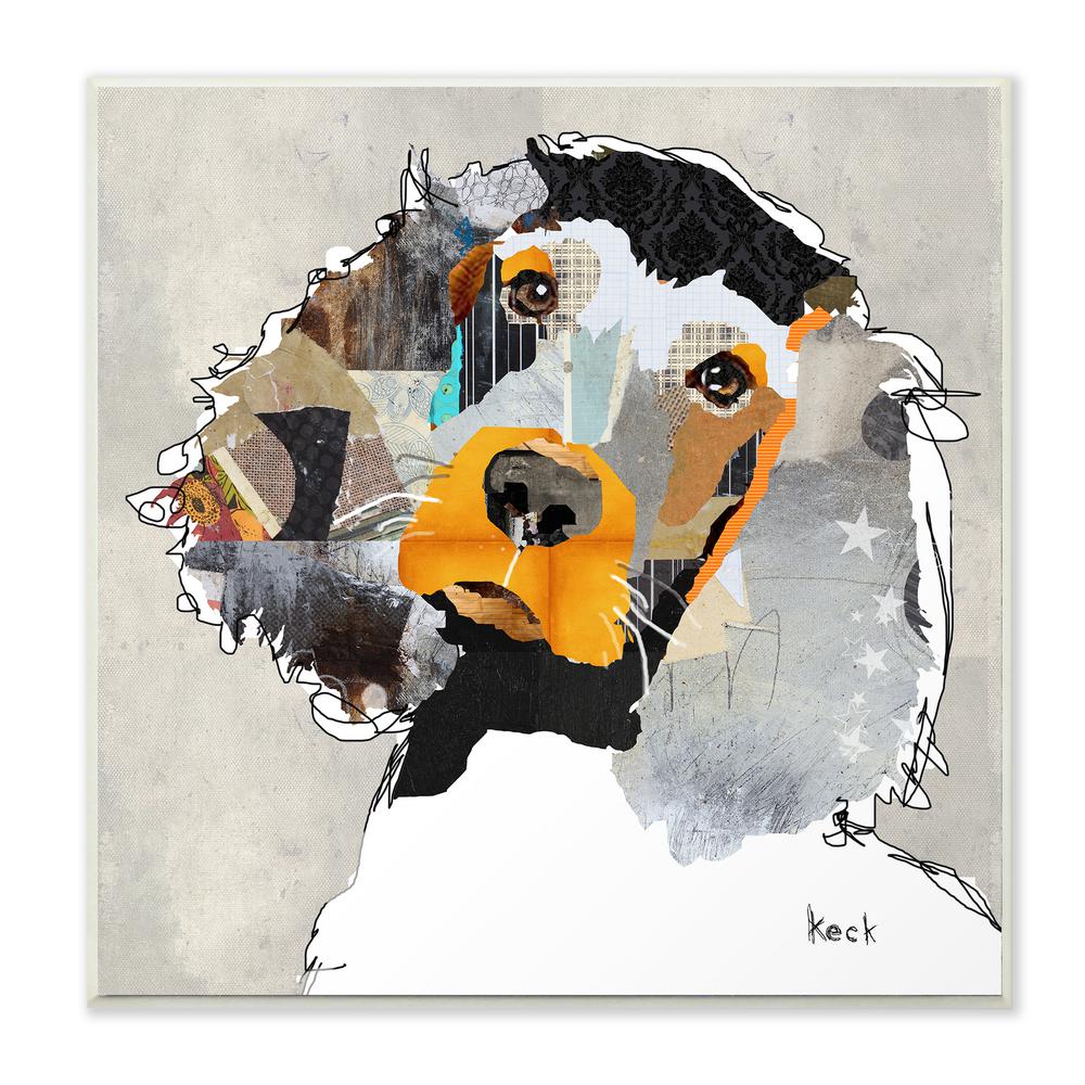12 In X 12 In Paint Splatter Color Block Irish Setter Portrait By Michel Keck Wood Wall Art - 