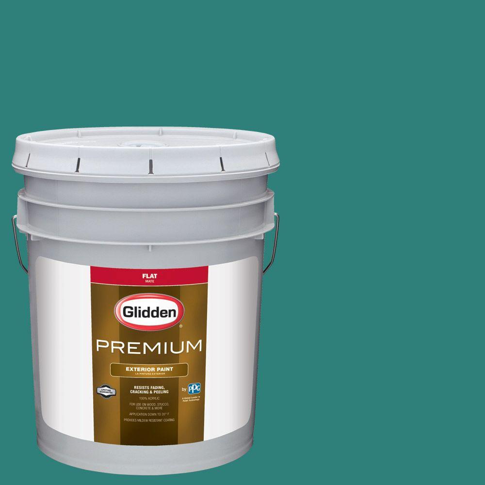 Glidden Premium 5gal. HDGB08D Seawall Flat Latex Exterior Paint