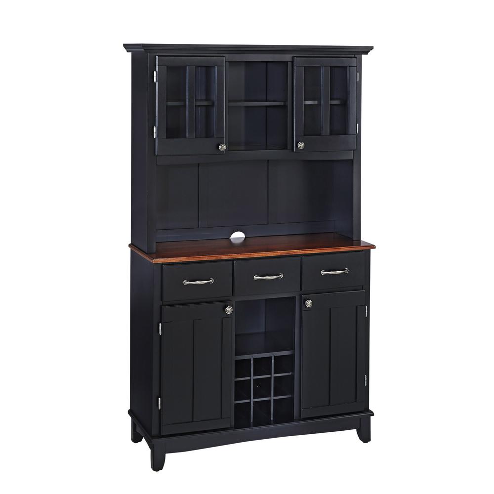 Sideboards Buffets Kitchen Dining Room Furniture The Home Depot Black And Cherry Buffet With Hutch