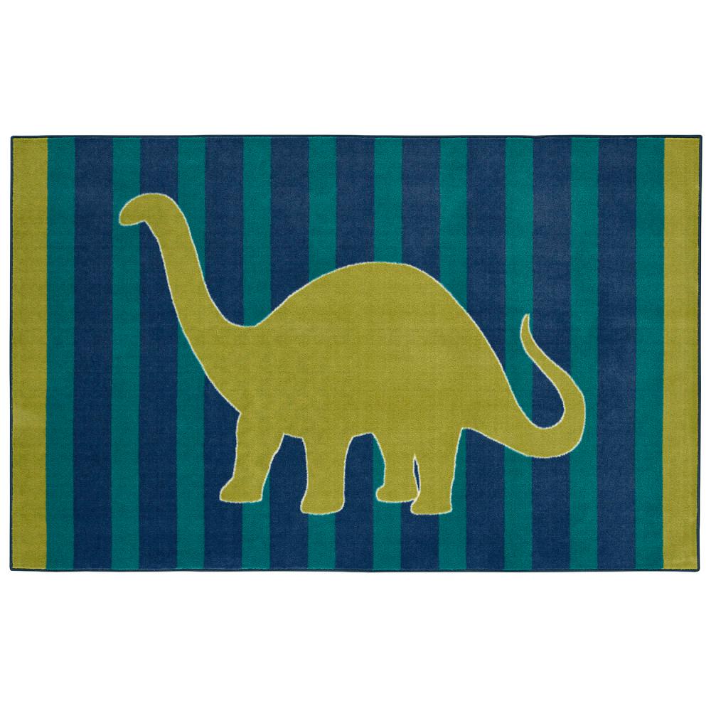 Mohawk Home Friendly Dinosaur Blue 5 Ft X 8 Ft Indoor Area Rug 477813 The Home Depot