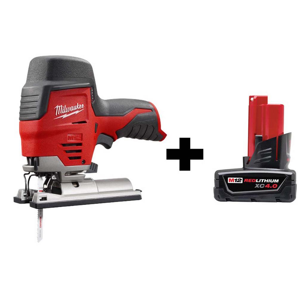 Milwaukee M12 12 Volt Lithium Ion Cordless Jig Saw Kit With One