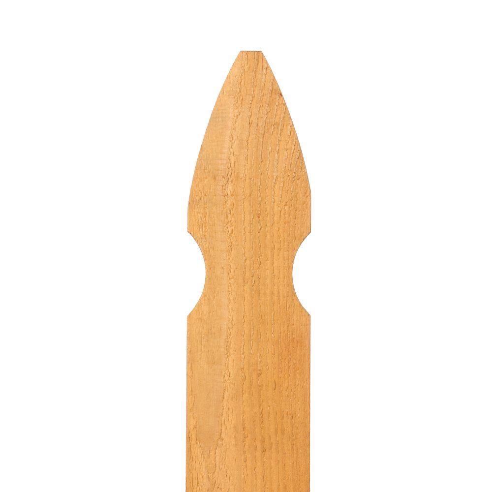 5/8 in. x 31/2 in. x 4 ft. Western Red Cedar Gothic Fence Picket1134