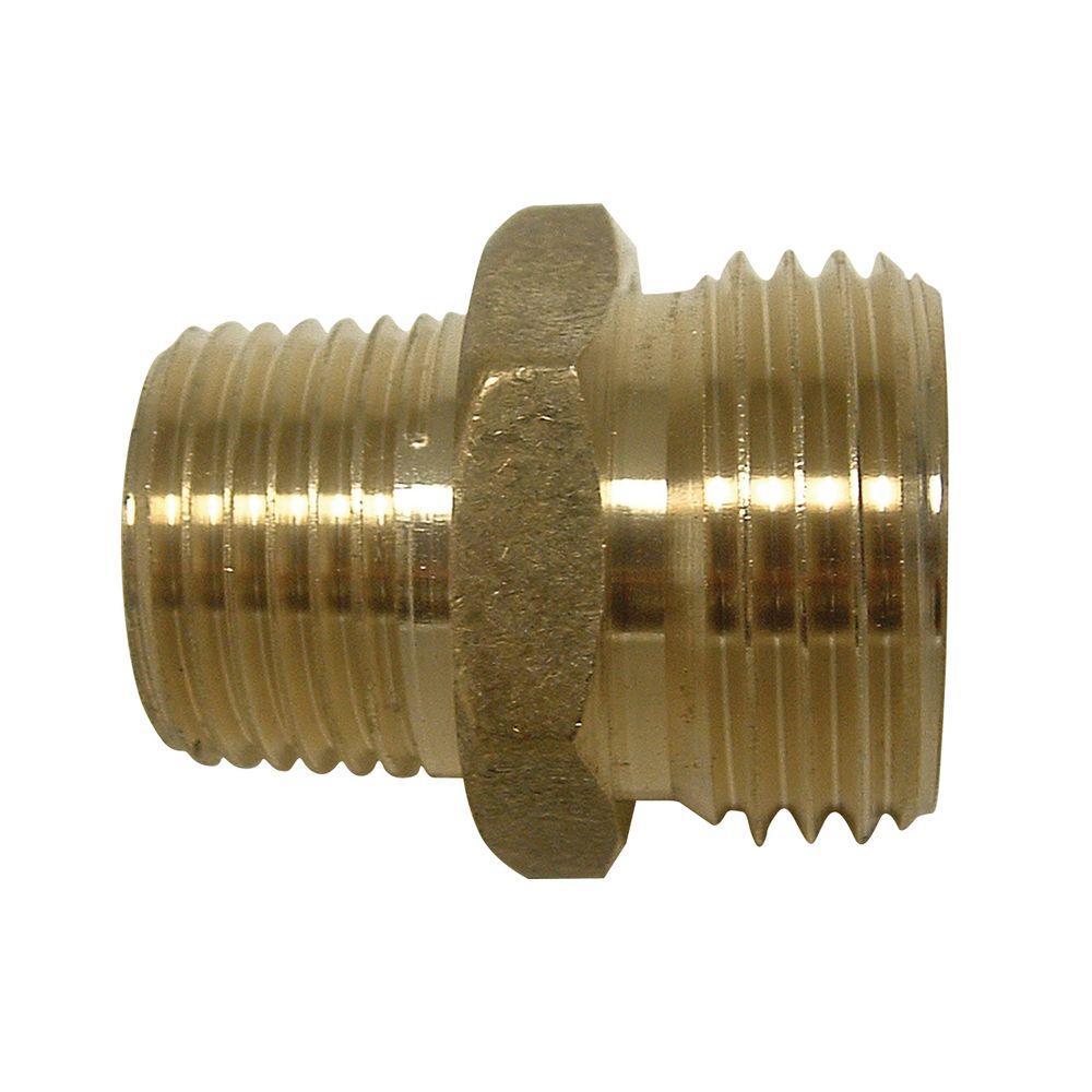 Everbilt 3 4 In Mht X 1 2 In Mip Lead Free Brass Garden Hose Adapter