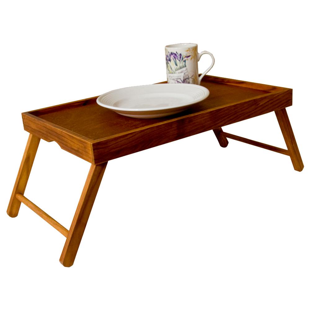 Home Basics Pine Brown Individual Bed Tray Bt01124 The Depot Home Basics Pine Brown Individual Bed Tray