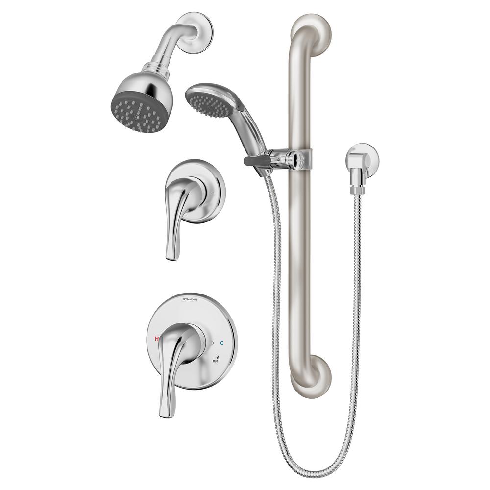 Symmons Origins 2 Handle 1 Spray Shower Faucet With Hand Shower In