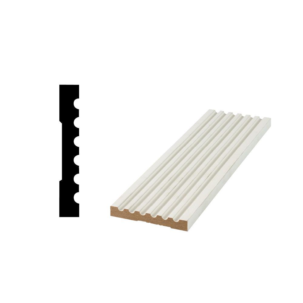Woodgrain Millwork WG 1002 15/32 in. x 39/16 in. Primed MDF Fluted