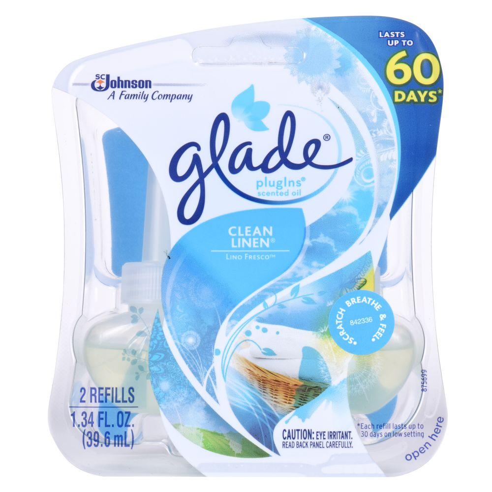 Glade Plug-Ins 0.67 oz. Clean Linen Scented Oil Refill (2-Pack)-638039 ...