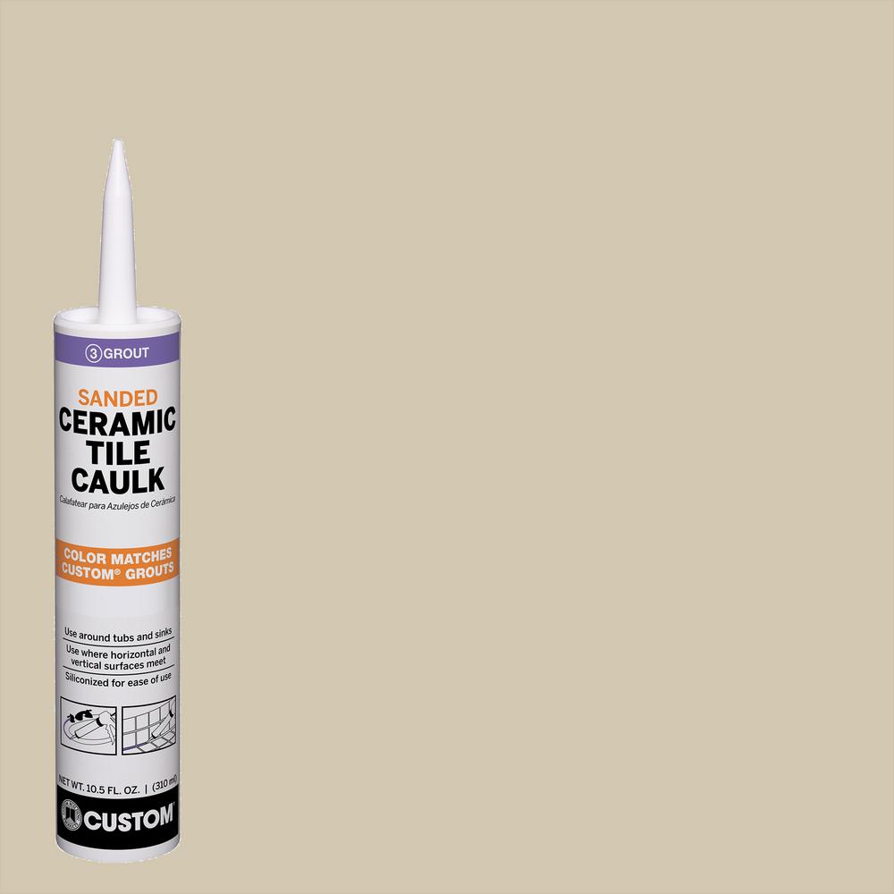 Custom Building Products Polyblend 382 Bone 10 5 Oz Sanded Ceramic Tile Caulk Pc38210s The Home Depot