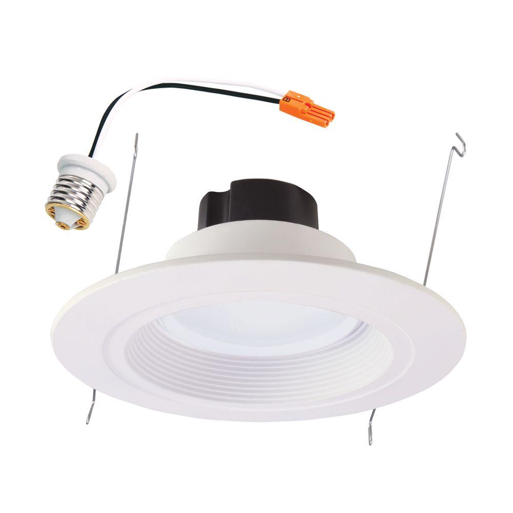 Halo RL 4 in. White Integrated LED Recessed Ceiling Light Fixture ...