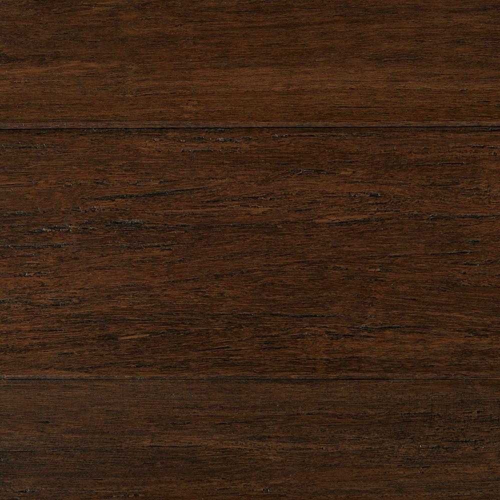 Home Decorators Collection Wire Brushed Strand Woven Cocoa Bean 3 8 In T X 5 1 5 In W X 36 02 In L Engineered Click Bamboo Flooring