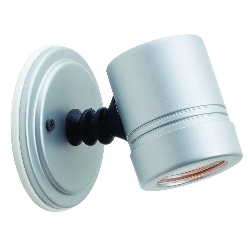 Access Lighting Myra 1 Light Silver Metal Outdoor Spot With Clear Glass Shade