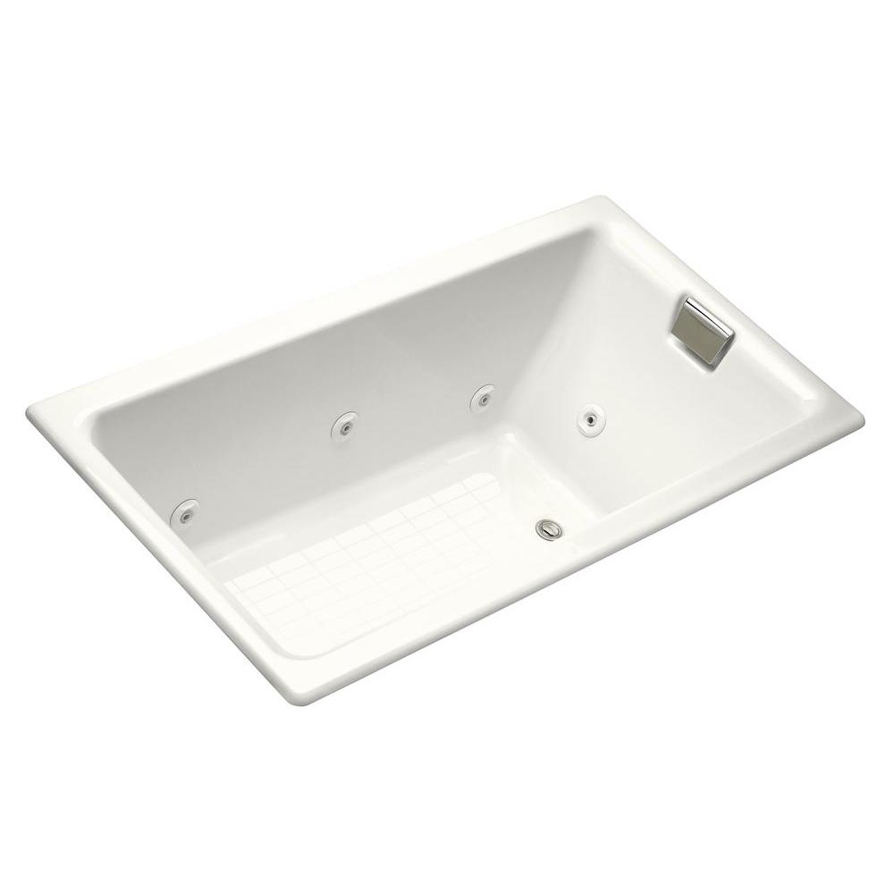 KOHLER Tea-for-Two 5-1/2 ft. Whirlpool Tub with Reversible Drain in White was $4338.86 now $2169.43 (50.0% off)