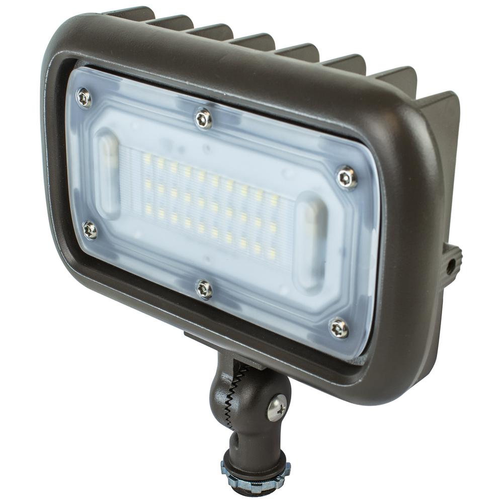 Newhouse Lighting Landscape Flood Lights 30 Watt Bronze Outdoor Integrated Led Landscape Weatherproof Wall Wash Flood Light