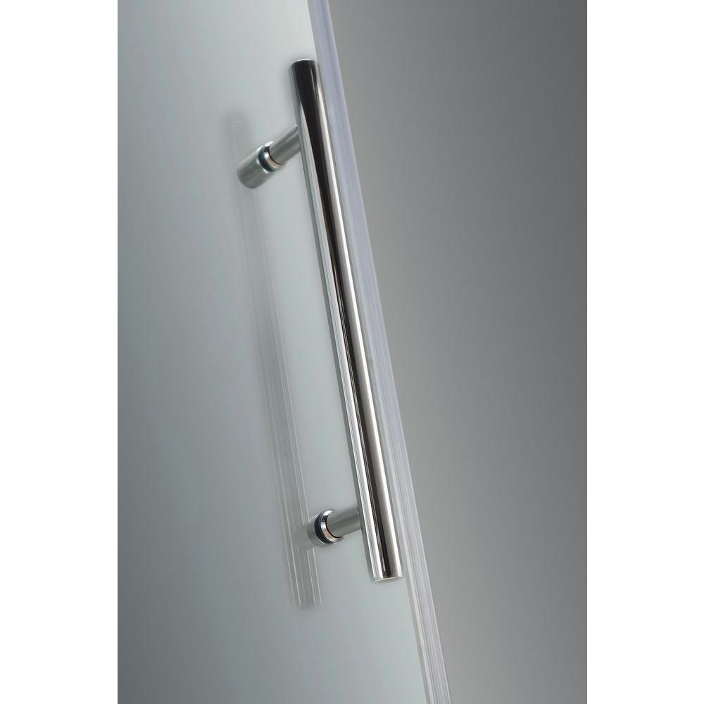 Nautis 58 X 72 Hinged Completely Frameless Shower Door Shower Doors Frameless Hinged Shower Door Frosted Shower Doors