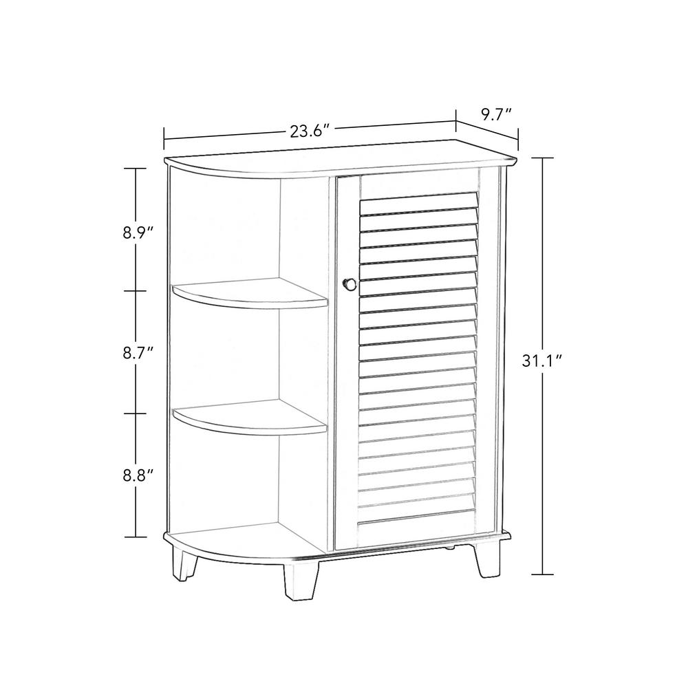 Espresso RiverRidge Ellsworth Collection Floor Cabinet with Side Shelves