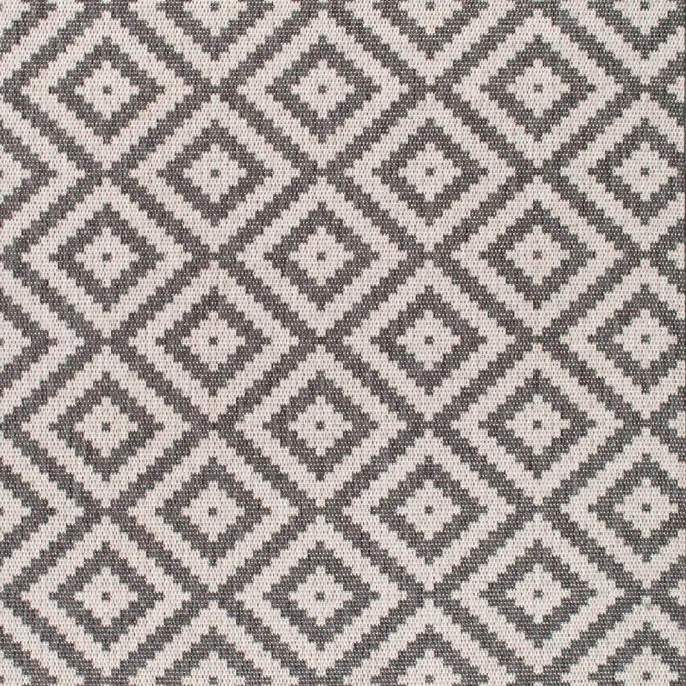 nuLOOM Marybelle Tribal Diamond Trellis Rug Grey Outdoor 7 ft. 6 in