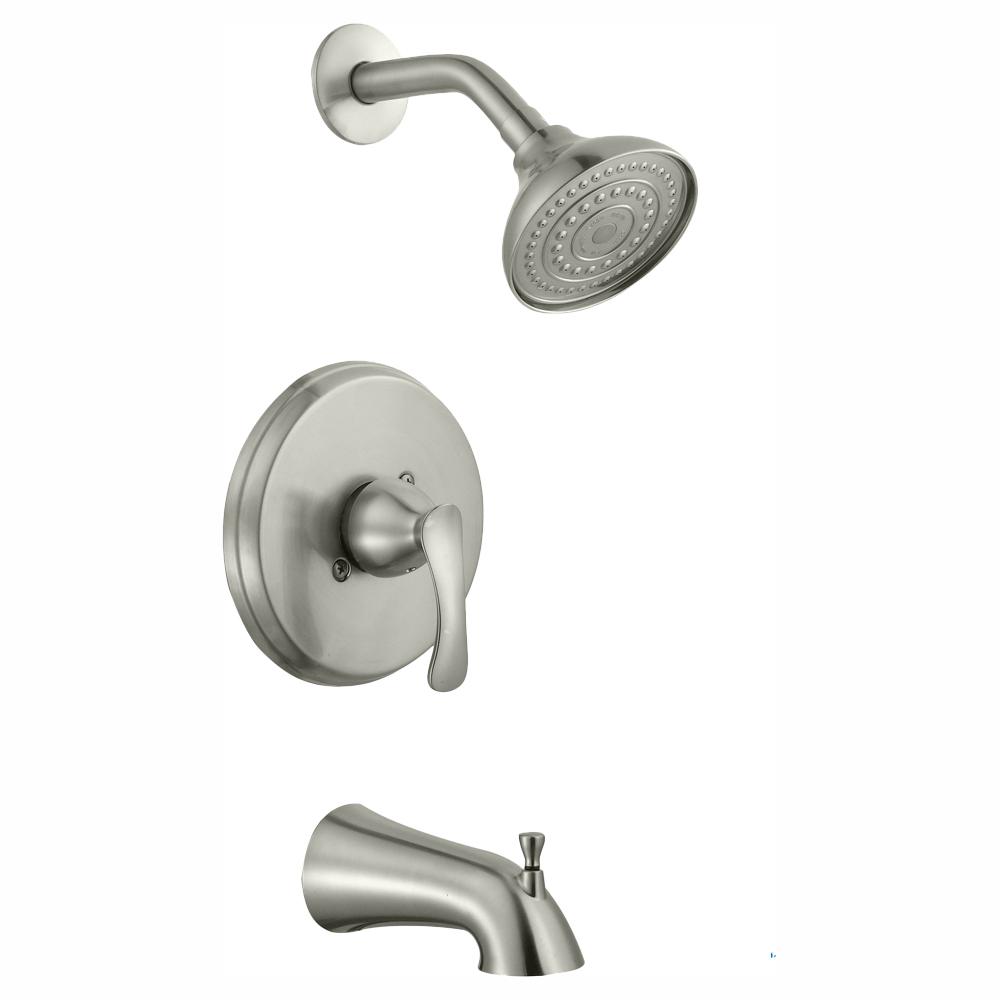 Glacier Bay Edgewood SingleHandle 1Spray Tub and Shower Faucet in