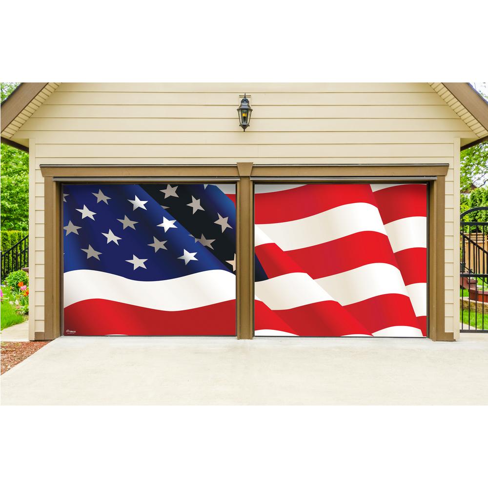 My Door Decor 7 ft. x 8 ft. Land of the Free Patriotic Garage Door