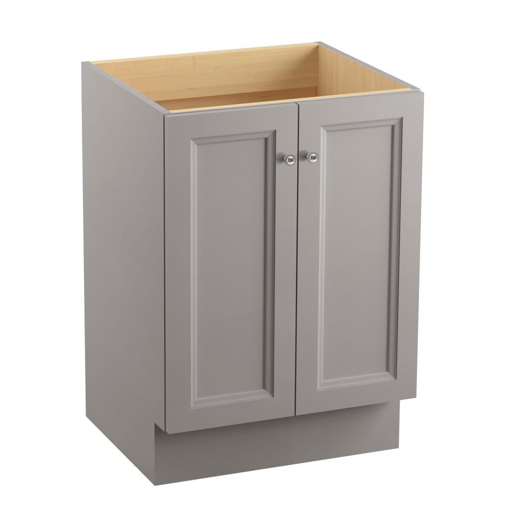 Kohler Damask 24 In Vanity Cabinet Mohair Grey With Chrome Kohler Damask 24 In Vanity Cabinet Mohair Grey With Chrome Hardware