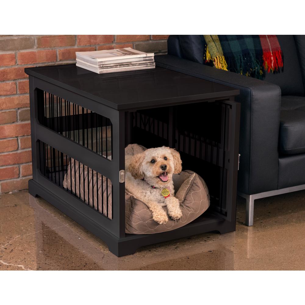 Zoovilla Dog Crate In Black With Slide Aside Door Medium