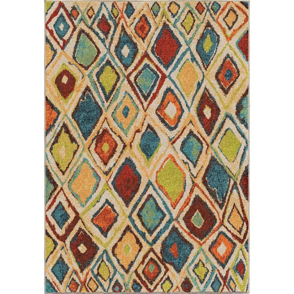 Dazzling Diamond Multi 5 ft. x 8 ft. Indoor Area Rug-301083 - The Home ...