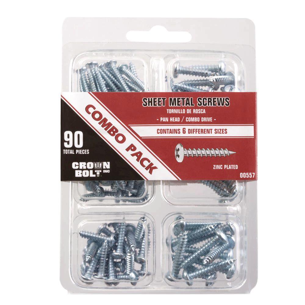 90 Zinc Sheet Metal S The Home Depot Zinc Plated Pan Head Phillips Drive Sheet Metal Combo Pack 90