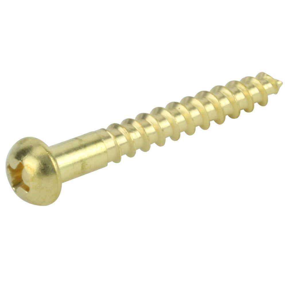 #0 x 1//4/" Brass Round Head Wood Screws Slotted Drive Qty 500