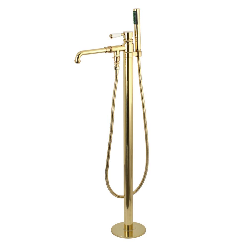 Kingston Brass Paris Single-Handle Floor Mount Roman Bath Filler with Hand... by Kingston Brass