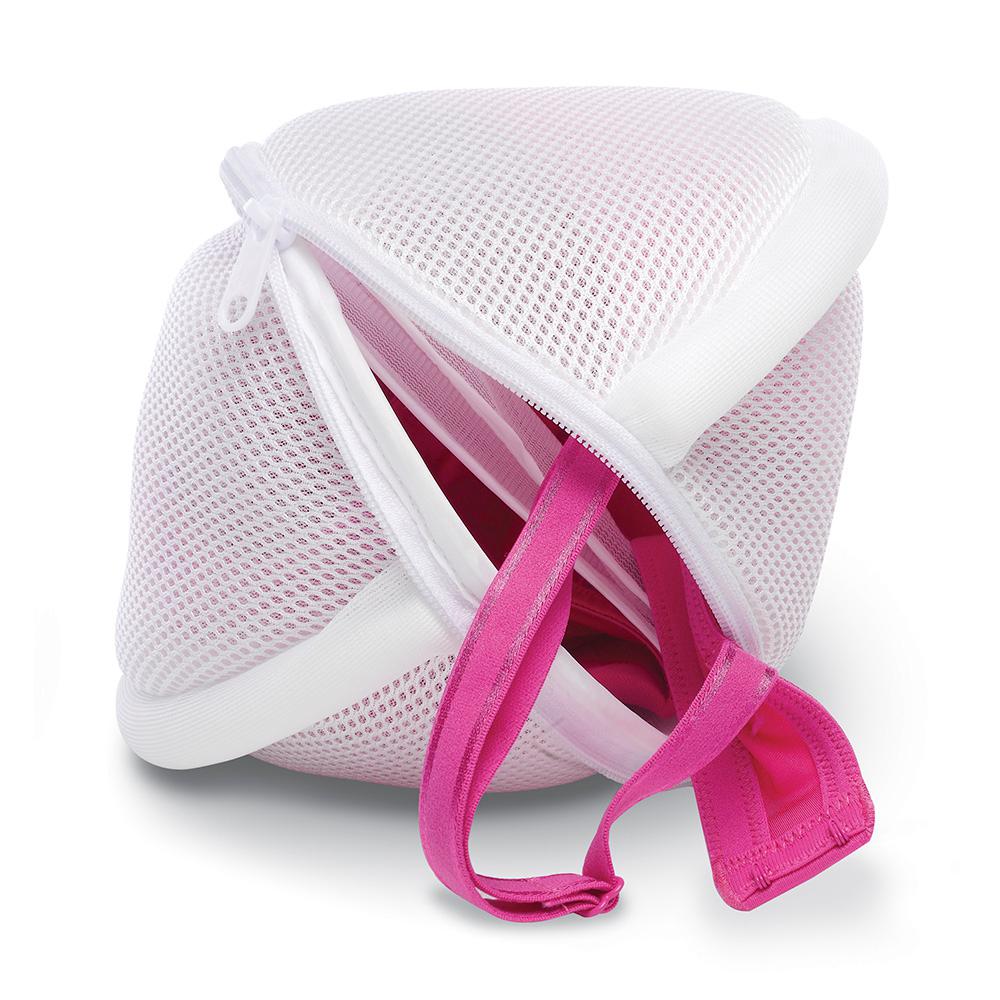 Whitmor 2 Compartment White Bra Wash Bag 6505 4406 The Home Depot Whitmor 2 Compartment White Bra Wash Bag