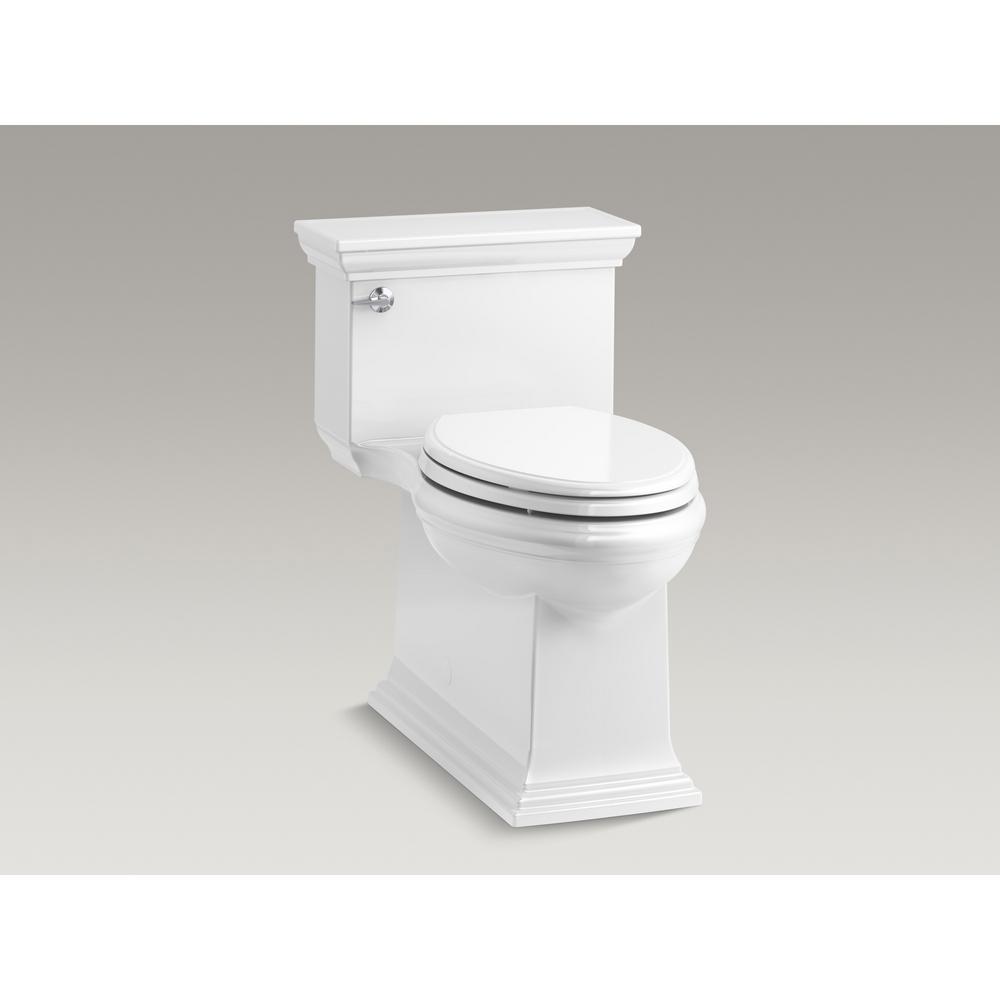 Almond KOHLER K-6428-47 Memoirs Stately Comfort Height Skirted One-Piece Compact Elongated 1.28 GPF Toilet with AquaPiston Flush Technology and Left-Hand Trip Lever