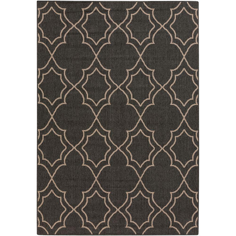 4 X 6 Black Outdoor Rugs The Home Depot Anderson Black 4 Ft X 6 Indoor Outdoor Area Rug