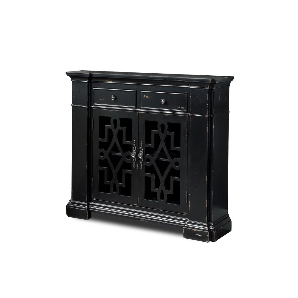 Furniture Of America Dany Vintage 2 Door Antique Black