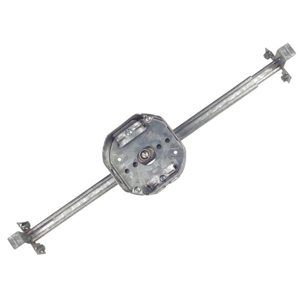 4 in. 15.8 cu. in. PreGalvanized Steel Octagon Box with Bar Hanger