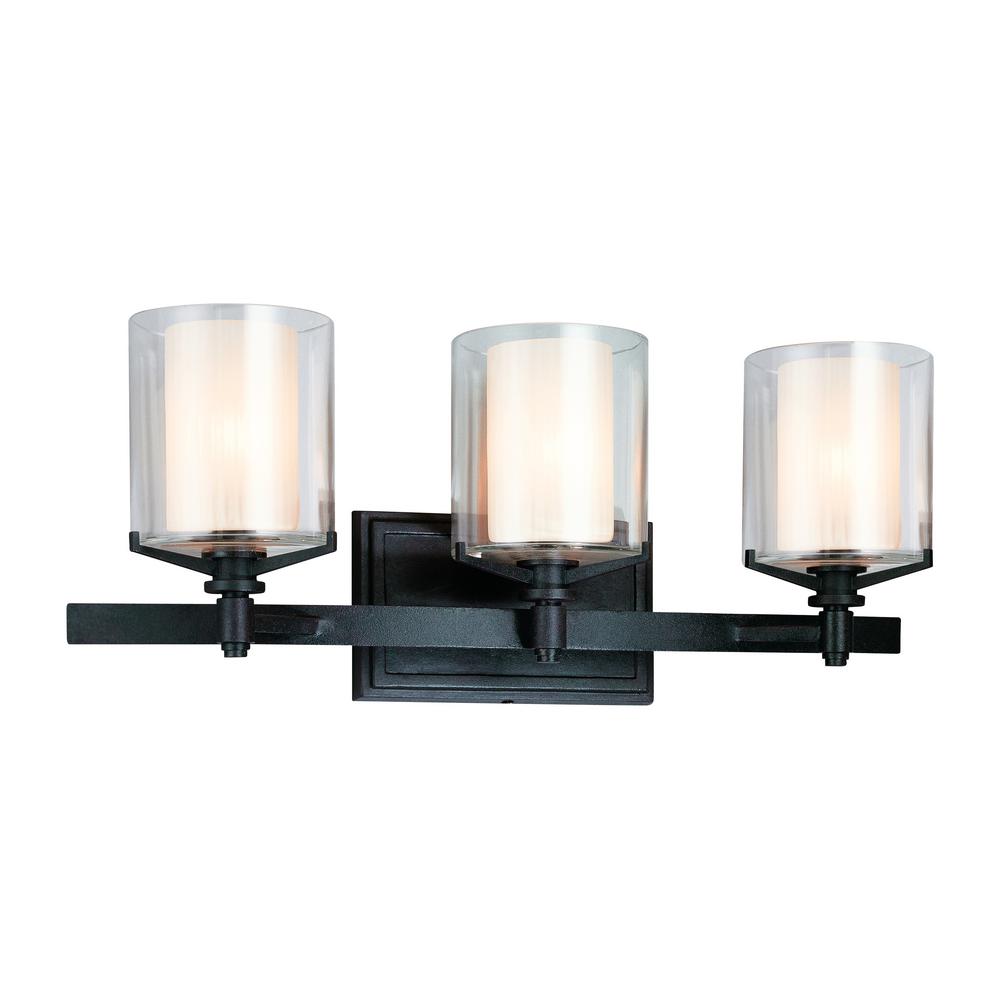 Troy Lighting Arcadia 3 Light French Iron Bath Troy Lighting Arcadia 3 Light French Iron Bath
