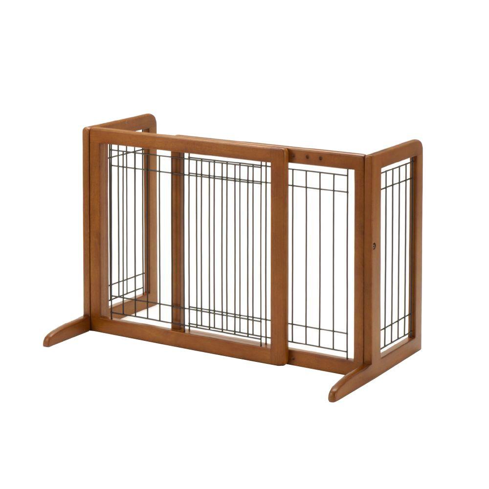 Richell 20.1 in. x 40.2 in. Small Wood Freestanding Pet Gate-94135